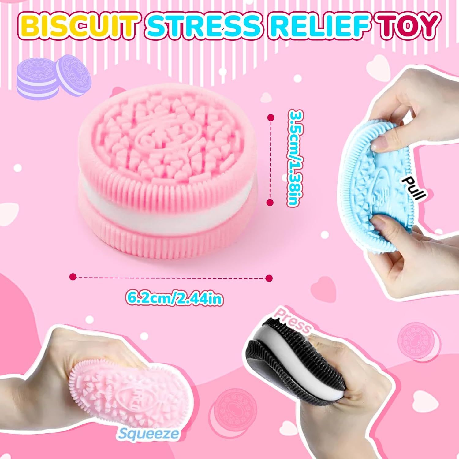 4-Pack Cookie Squishy Set, Soft Squeeze Items - Image 3