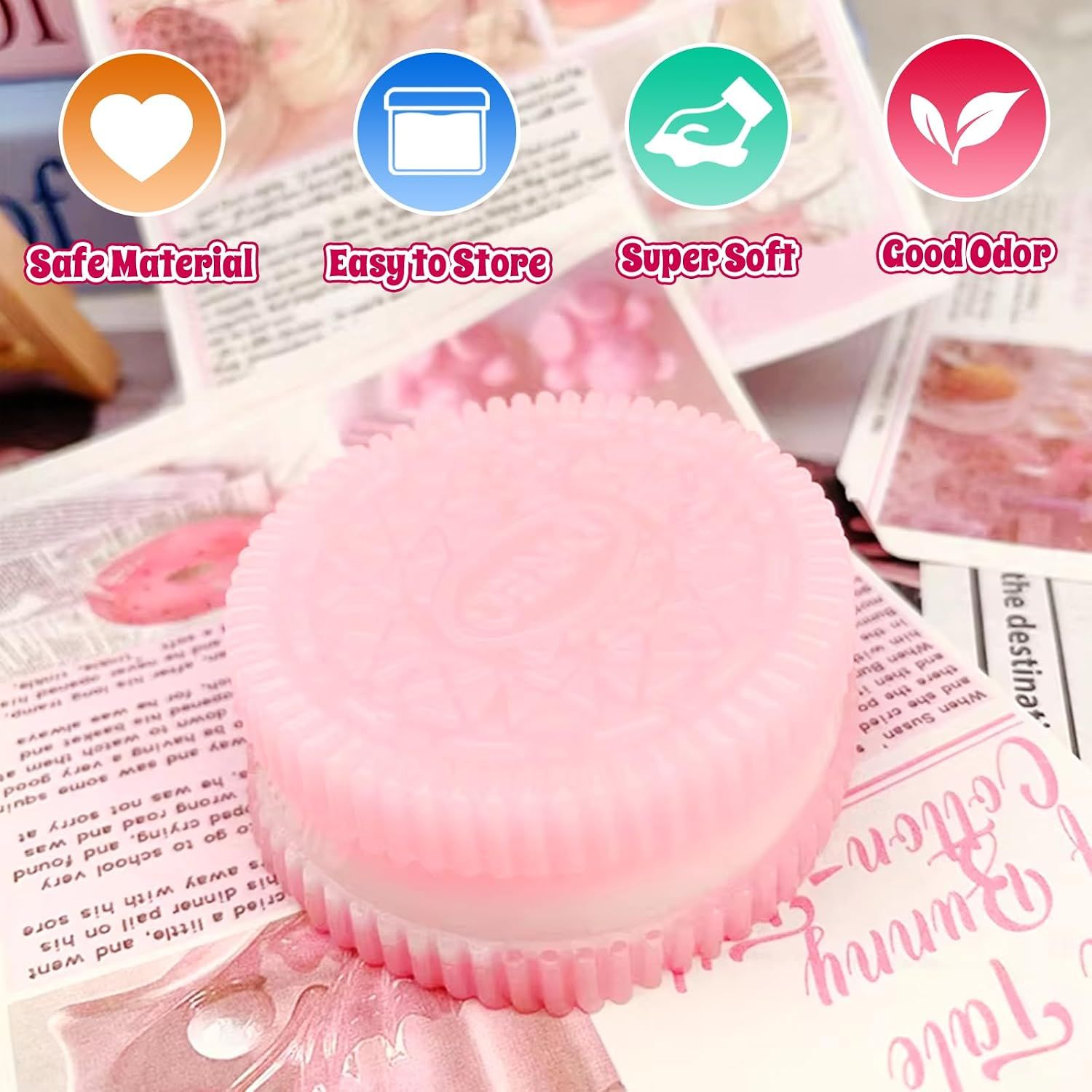 4-Pack Cookie Squishy Set, Soft Squeeze Items - Image 4