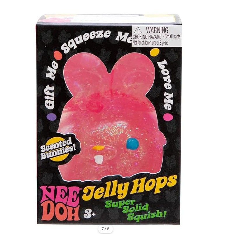 Glitter Bunny Squeeze Item, Pink - Image 1