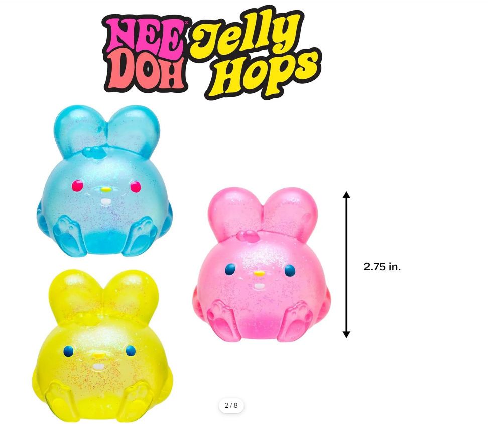 Glitter Bunny Squeeze Item, Pink - Image 3