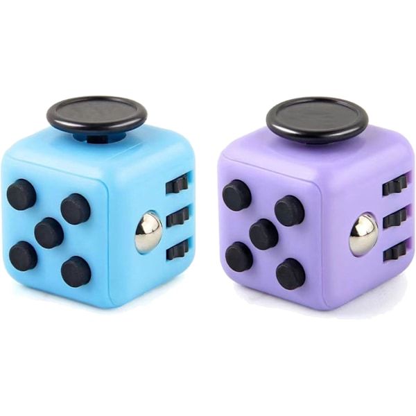 2-Pack Fidget Cubes, 6-Function Finger Desk Accessories - Image 1