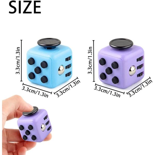 2-Pack Fidget Cubes, 6-Function Finger Desk Accessories - Image 2