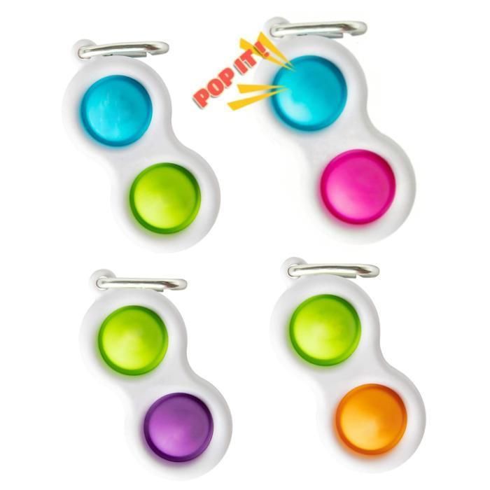 Mini Push Bubble Item, Purple and Green - Image 1