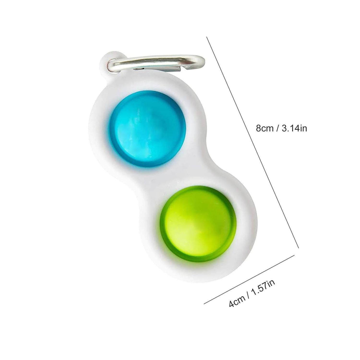 Mini Push Bubble Item, Purple and Green - Image 3