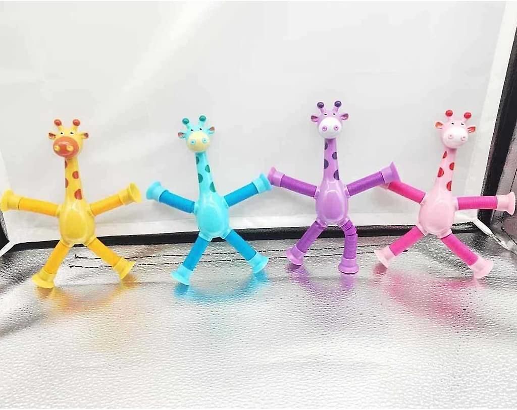 4-Pack Telescopic Suction Cup Giraffe Set, Stretch Tube Items, No Lights - Image 3