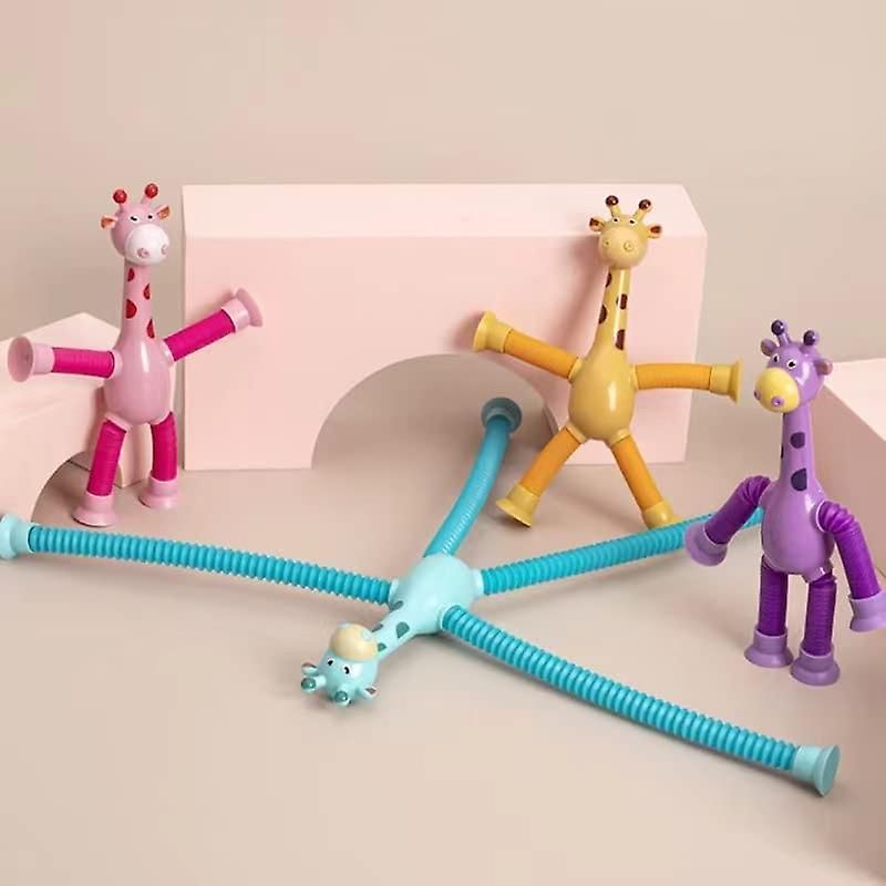 4-Pack Telescopic Suction Cup Giraffe Set, Stretch Tube Items, No Lights - Image 4