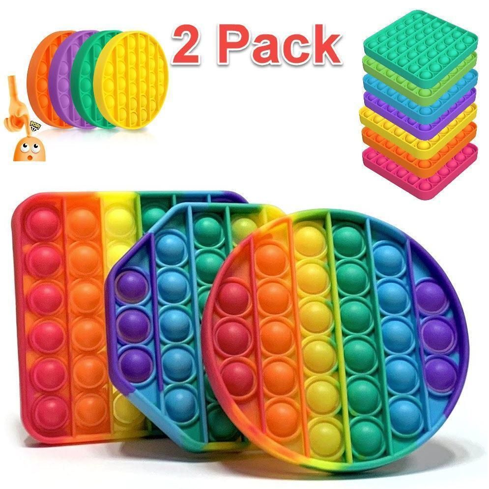 2-Pack Push Bubble Fidget Set, Assorted Styles, Yellow - Image 1