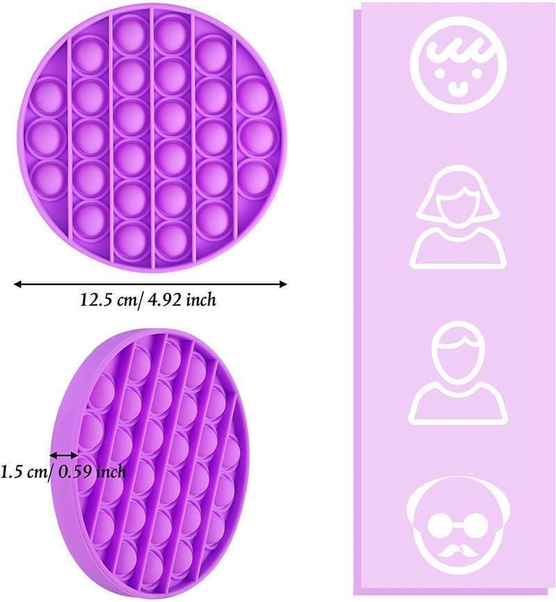 2-Pack Push Bubble Fidget Set, Assorted Styles, Yellow - Image 7