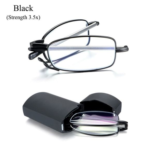 Foldable reading glasses,  compact  for men and women（Black 300） - Image 1