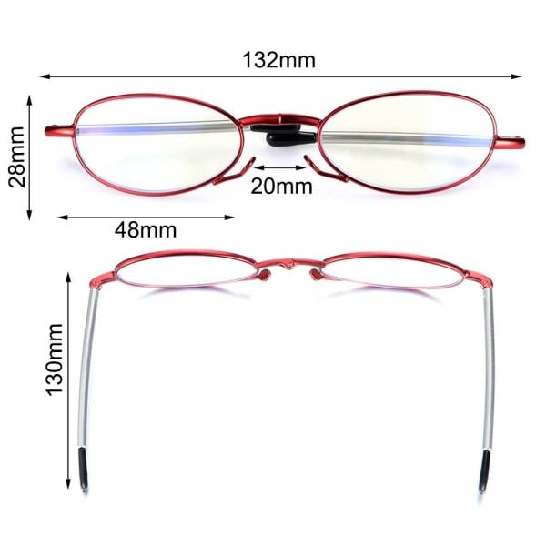 Foldable reading glasses,  compact  for men and women（Black 350） - Image 4
