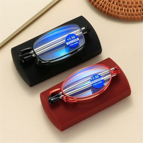 Foldable reading glasses,  compact  for men and women（Red 150） - Image 7