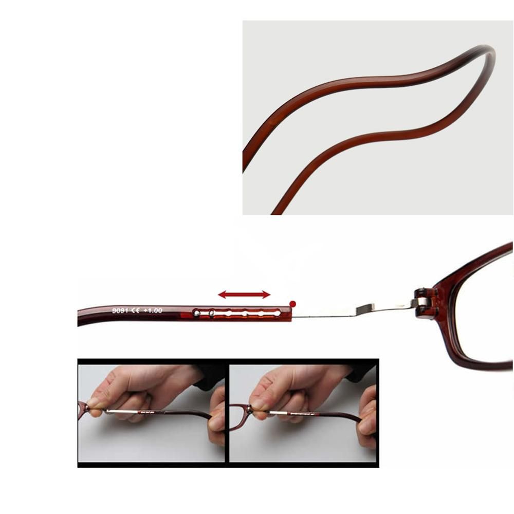 Smart Reading Glasses with Magnet Black +1 - Image 8