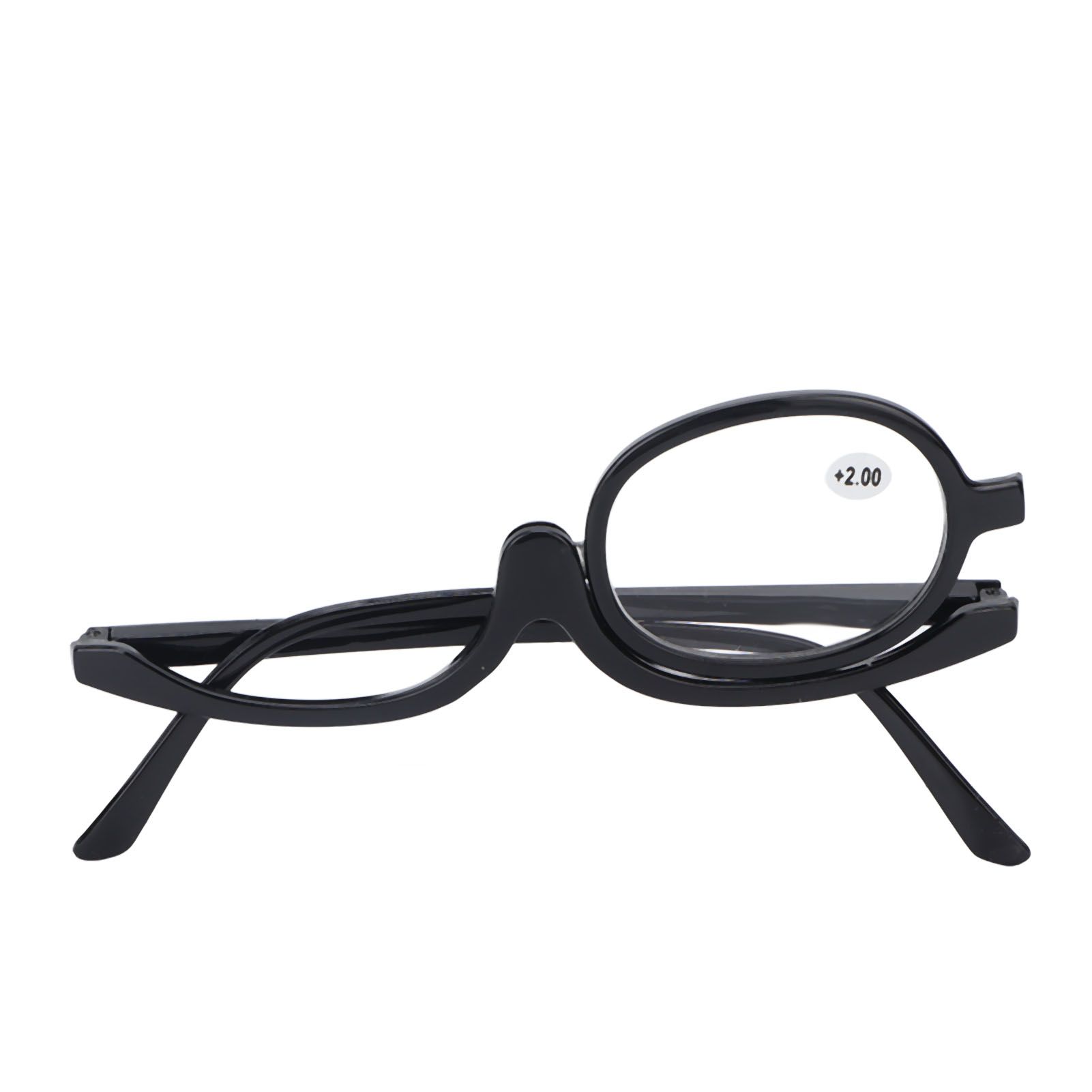Magnifying Makeup Glasses with Folding Eye, Solid Color Makeup Glasses, black (+1.50) - Image 4