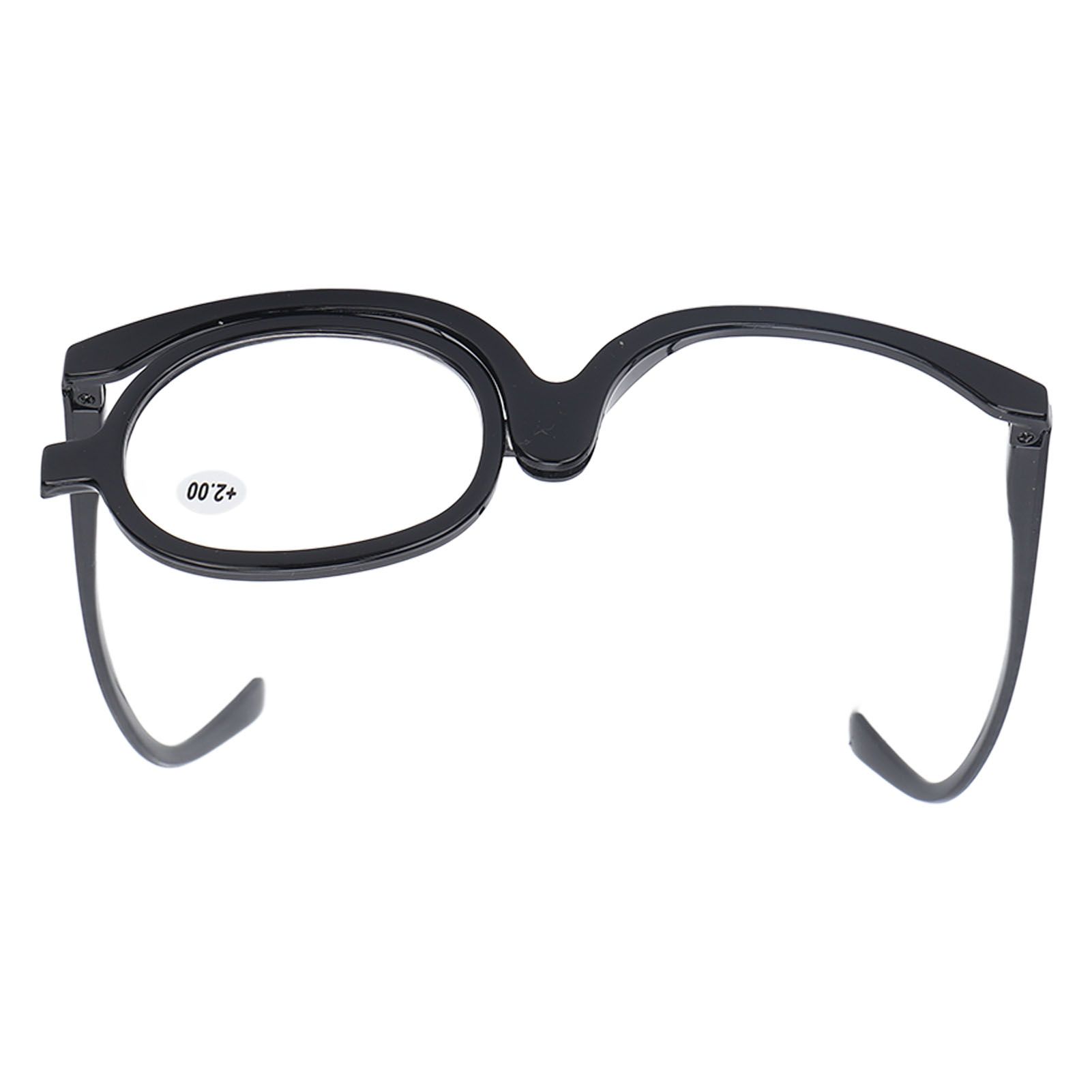Magnifying Makeup Glasses with Folding Eye, Solid Color Makeup Glasses, black (+2.50) - Image 2