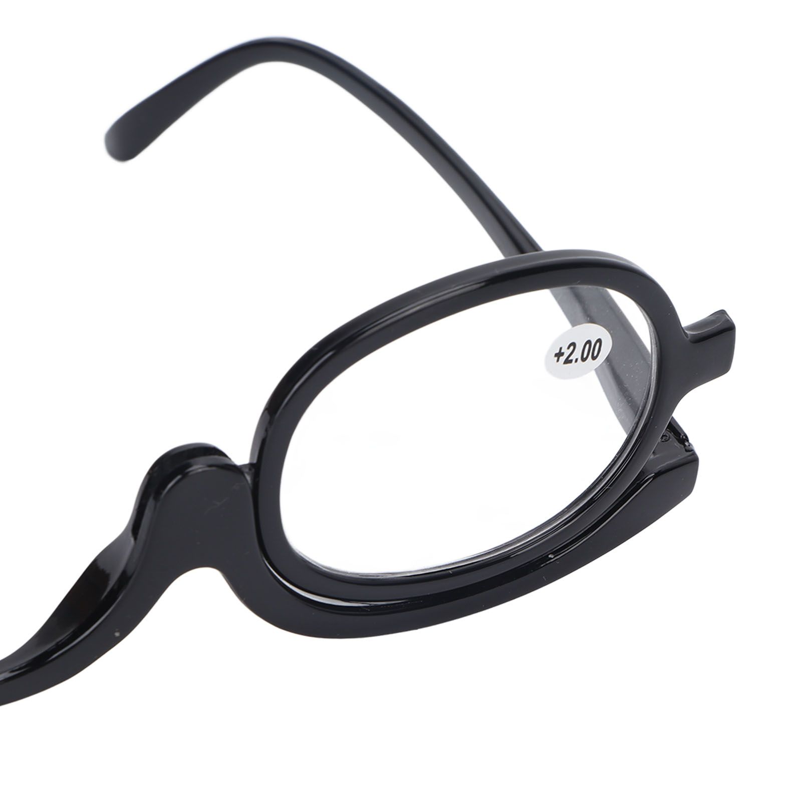 Magnifying Makeup Glasses with Folding Eye, Solid Color Makeup Glasses, black (+3.50) - Image 3