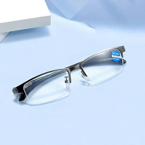 Photandromic Gunmetal Progressive Multifocal Non-prescription glasses (zero-power lenses) Anti-Blue - Image 2