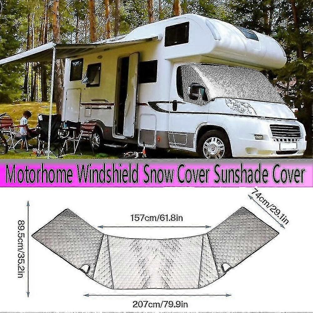 Camper Van Windshield Cover Compatible with C 1997-2022 4 Layer Thickened Camper Van Windshield Cover Snow Protection - WELLNGS - Image 1