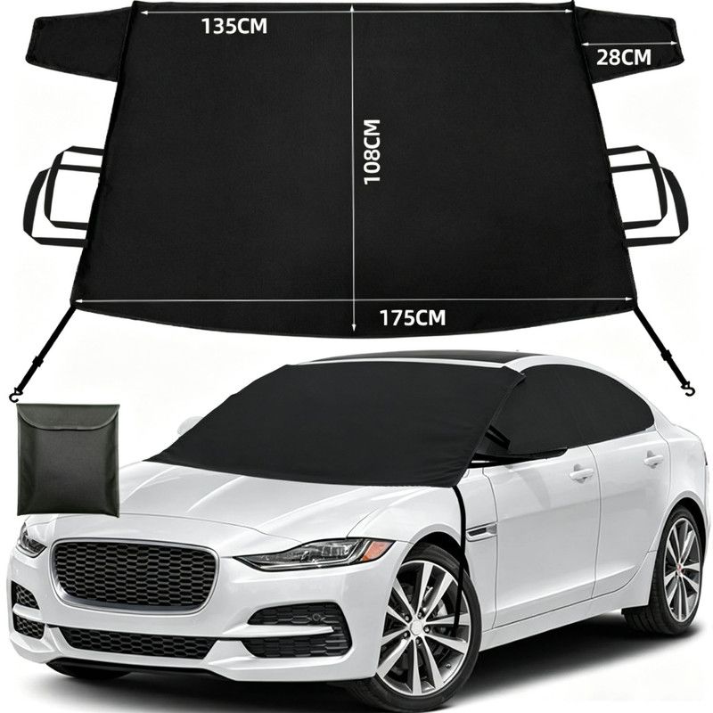 600D Snow Fropcs Windshield Cover  175x108cm windproof Fropcs Protection compatible with Cars  SUVs - Image 1