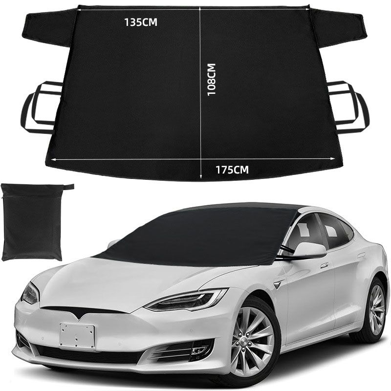 600D Snow Fropcs Windshield CoverV 108x175cm windproof Fropcs Protection Designed for Tesla - Image 1