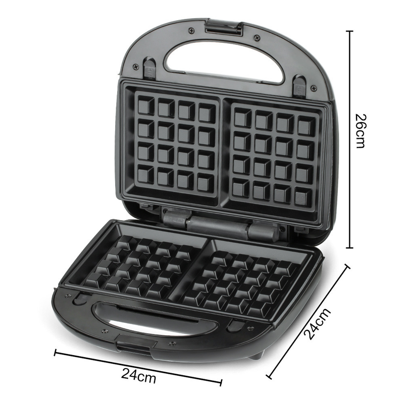 RAF R.214H Waffle Maker 750W Double-Sided Waffle Iron, Grid Non-Stick Plates, Wide Voltage 110-220V Home Dessert Baking Machine - Image 4