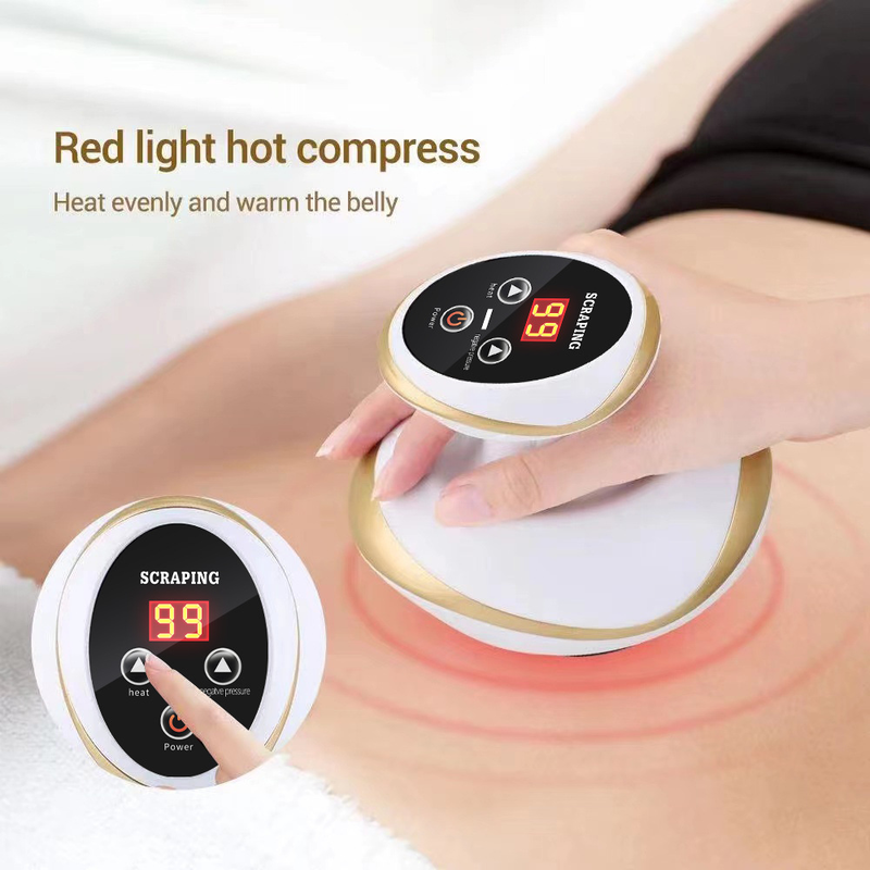 Electric Vacuum Scraping Massager, 6 Gear Suction & Heating Red Light Hot Compress Cupping Therapy Device with Magnetic Steel Beads for Back Belly Leg Home Use - Image 2
