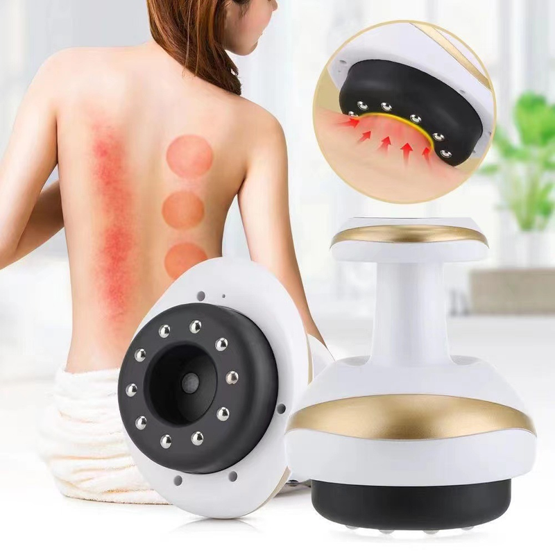 Electric Vacuum Scraping Massager, 6 Gear Suction & Heating Red Light Hot Compress Cupping Therapy Device with Magnetic Steel Beads for Back Belly Leg Home Use - Image 5