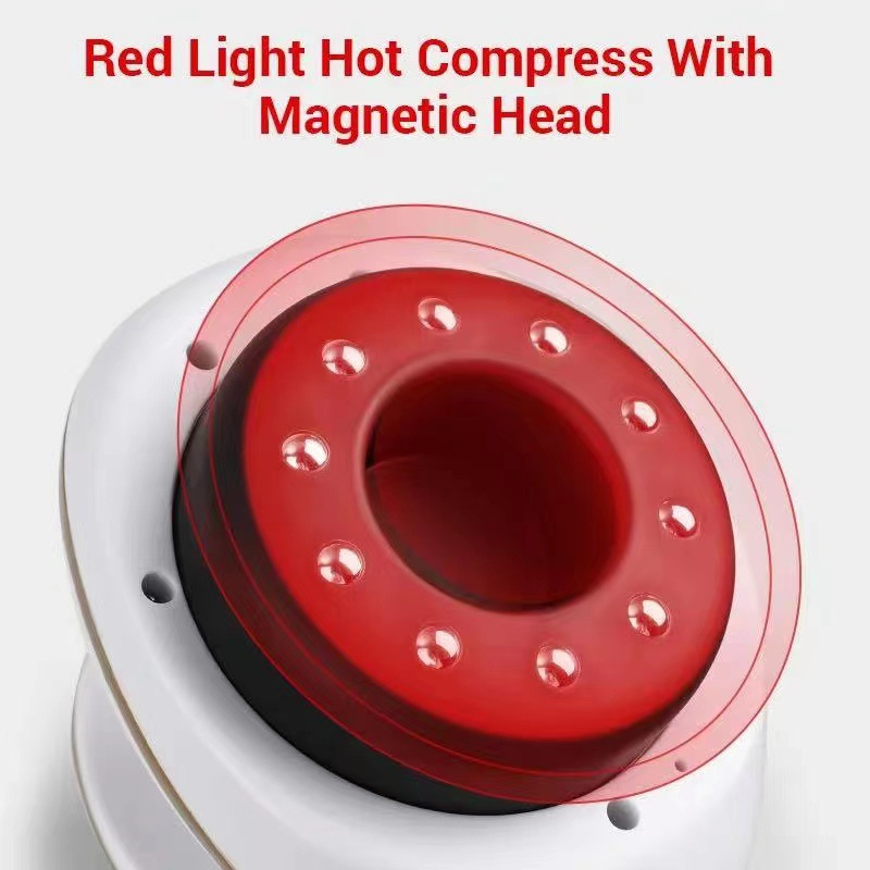 Electric Vacuum Scraping Massager, 6 Gear Suction & Heating Red Light Hot Compress Cupping Therapy Device with Magnetic Steel Beads for Back Belly Leg Home Use - Image 6