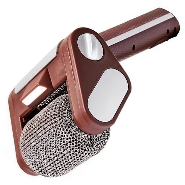 Electric Grill Brush Cleaner Cordless Rotating Brushless for Outdoor Grilling Brown - Image 1