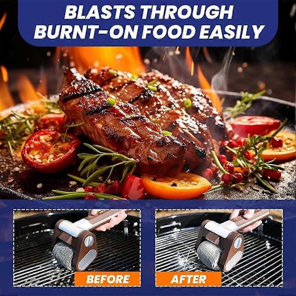 Electric Grill Brush Cleaner Cordless Rotating Brushless for Outdoor Grilling Brown - Image 4