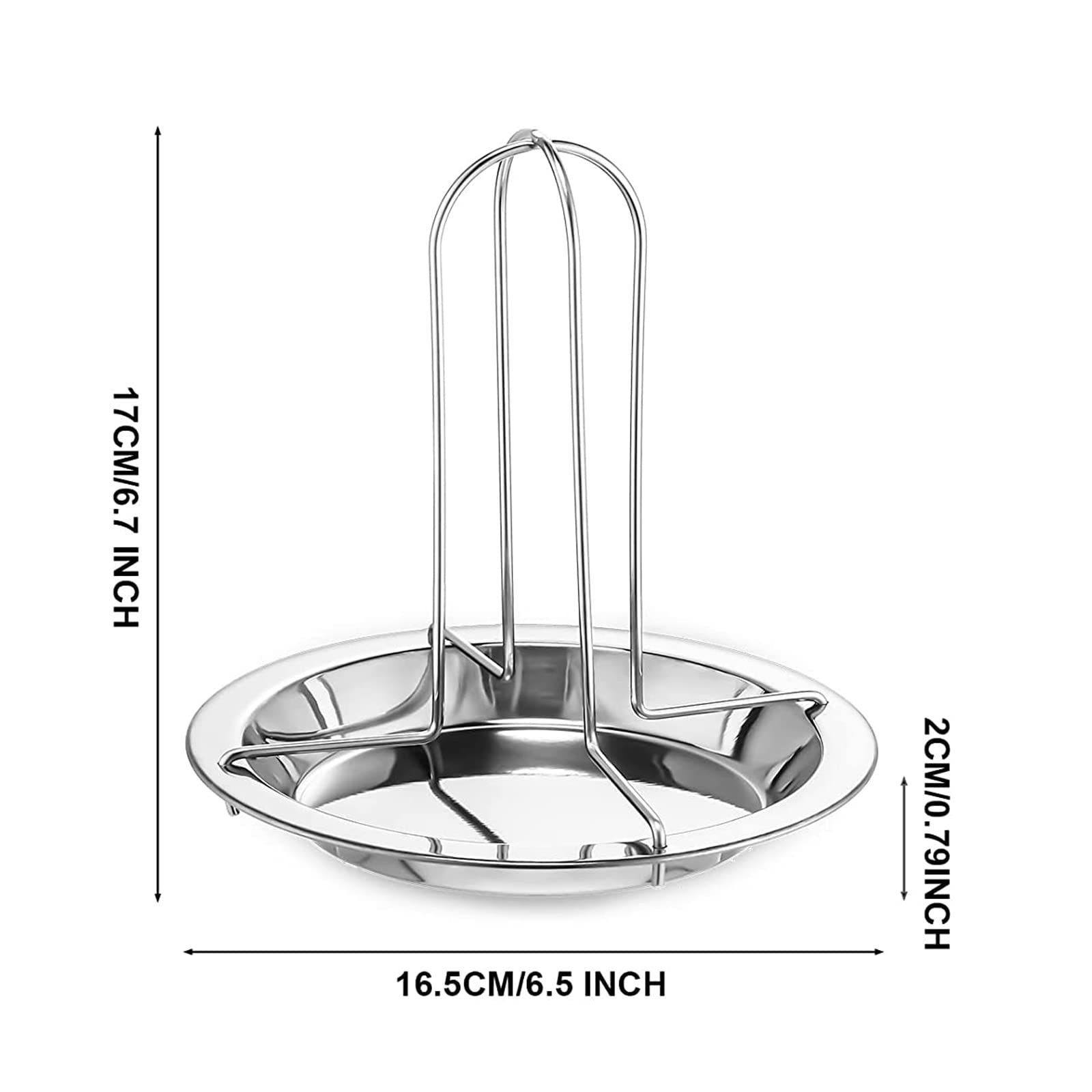 Vertical Chicken Grill Rack with Drip Tray Stainless Steel for Charcoal Grills and Ovens - Image 2