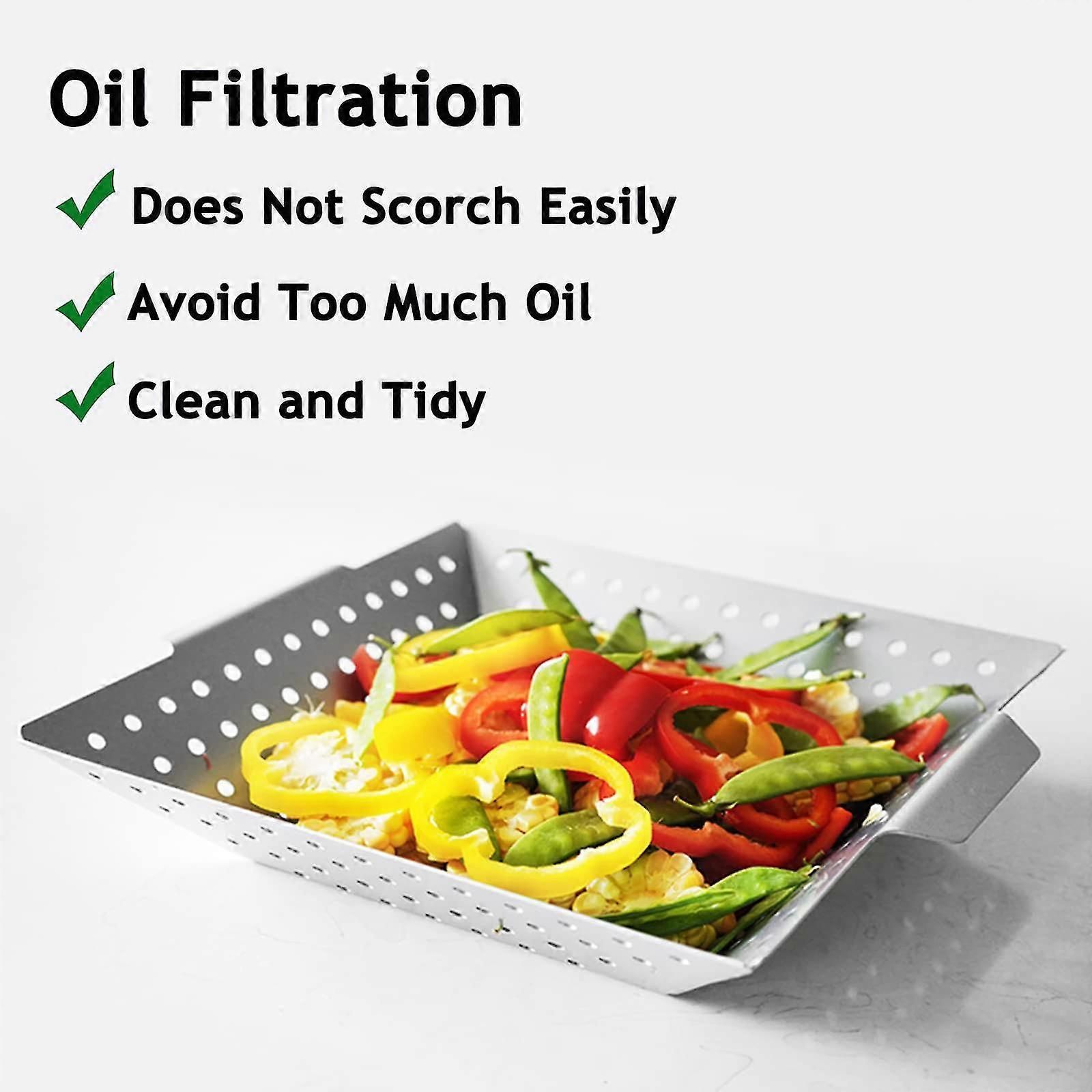 Stainless Steel Grill Pan Vegetable Grill Basket FLYE1392 - Image 3