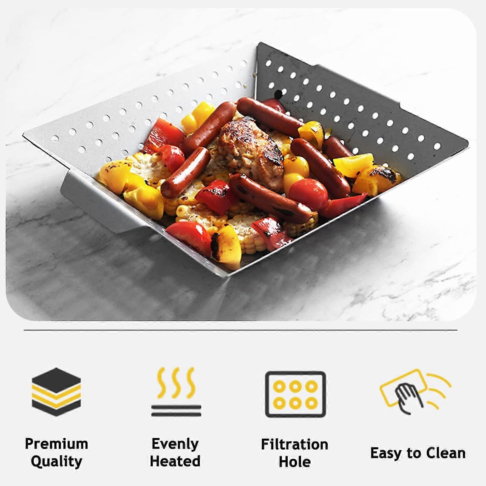 Stainless Steel Grill Pan Vegetable Grill Basket FLYE1392 - Image 4