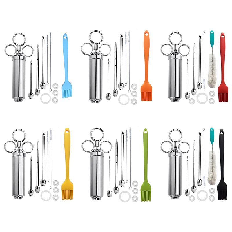 Stainless Steel Meat Injector Marinade Injector for Grilling Yellow - Image 3