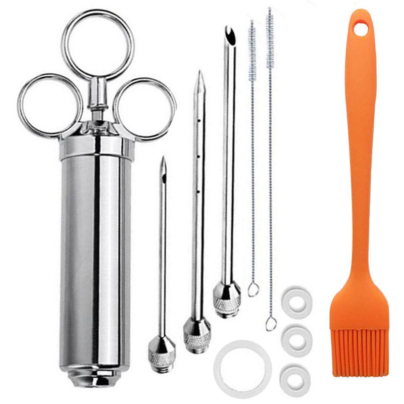 Stainless Steel Meat Injector Marinade Injector for Grilling Yellow - Image 6