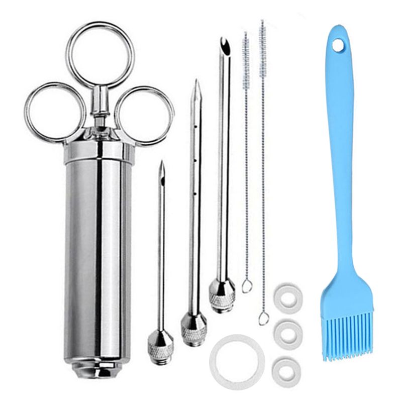 Stainless Steel Meat Injector Marinade Injector for Grilling Yellow - Image 7