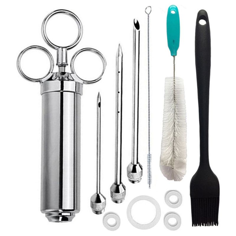 Stainless Steel Meat Injector Marinade Injector for Grilling Yellow - Image 8