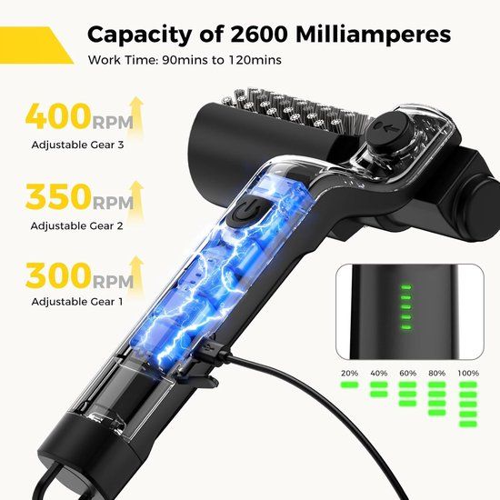 Electric Grill Brush with Adjustable Head 304 Stainless Steel Compatible with All Grills - Image 3
