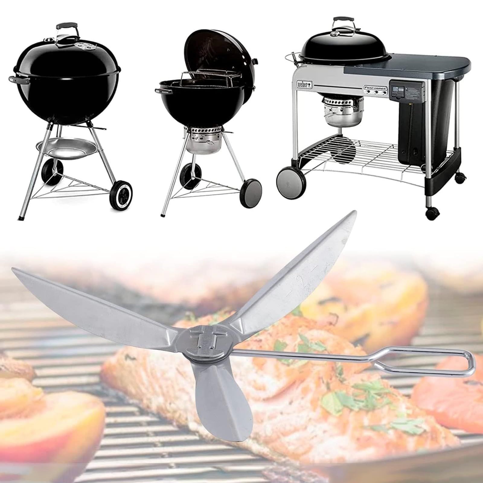 One-Touch Cleaning System Kit 7444 Compatible with Weber Kettle Grill, 22.5 Inch - Image 2