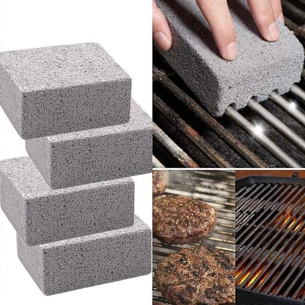 4-Pack Grill Cleaning Stone Blocks for BBQ Grill Plate and Flat Top - Image 1