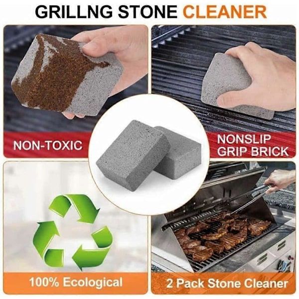 4-Pack Grill Cleaning Stone Blocks for BBQ Grill Plate and Flat Top - Image 3