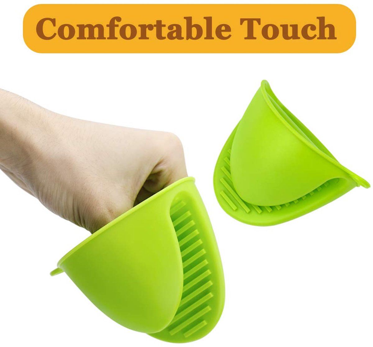 2 Pairs Silicone Pot Holders and Oven Mitts for Baking Cooking and Grilling - Image 3