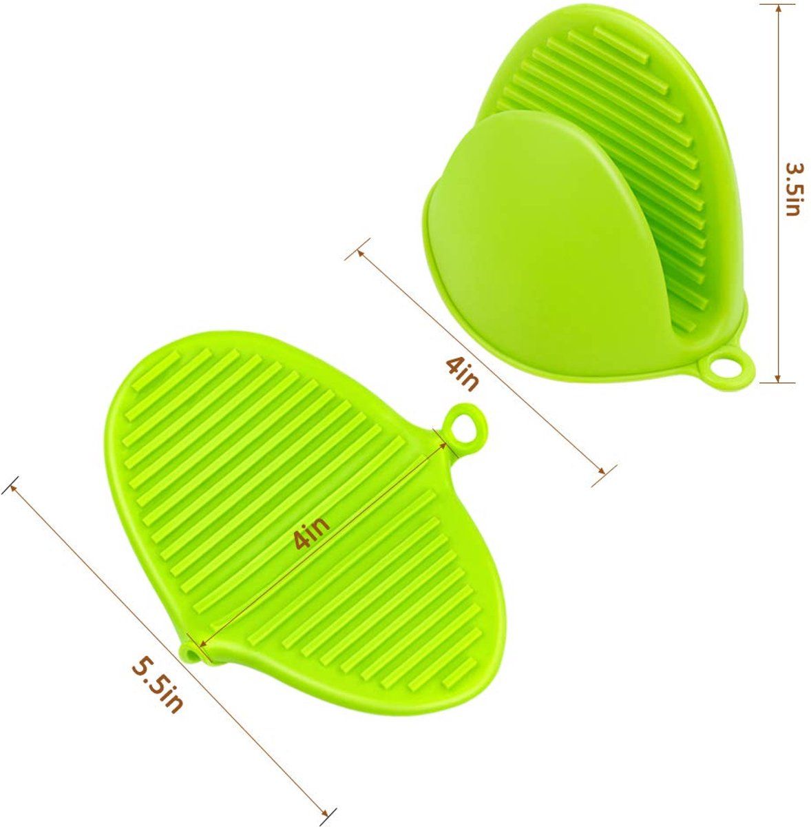 2 Pairs Silicone Pot Holders and Oven Mitts for Baking Cooking and Grilling - Image 6