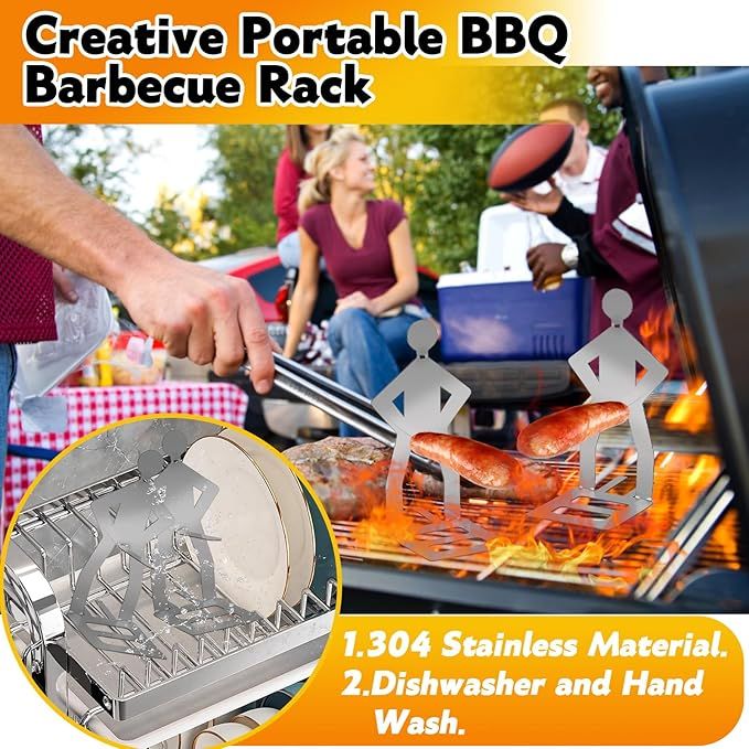 3-Piece Hot Dog Grill Tool Set with Grill Fork for Camping and Picnics - Image 2