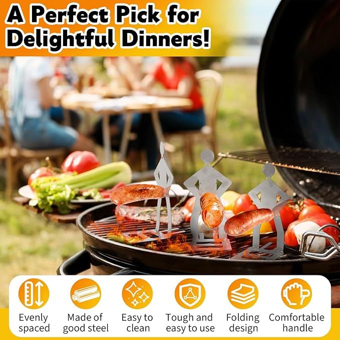 3-Piece Hot Dog Grill Tool Set with Grill Fork for Camping and Picnics - Image 6