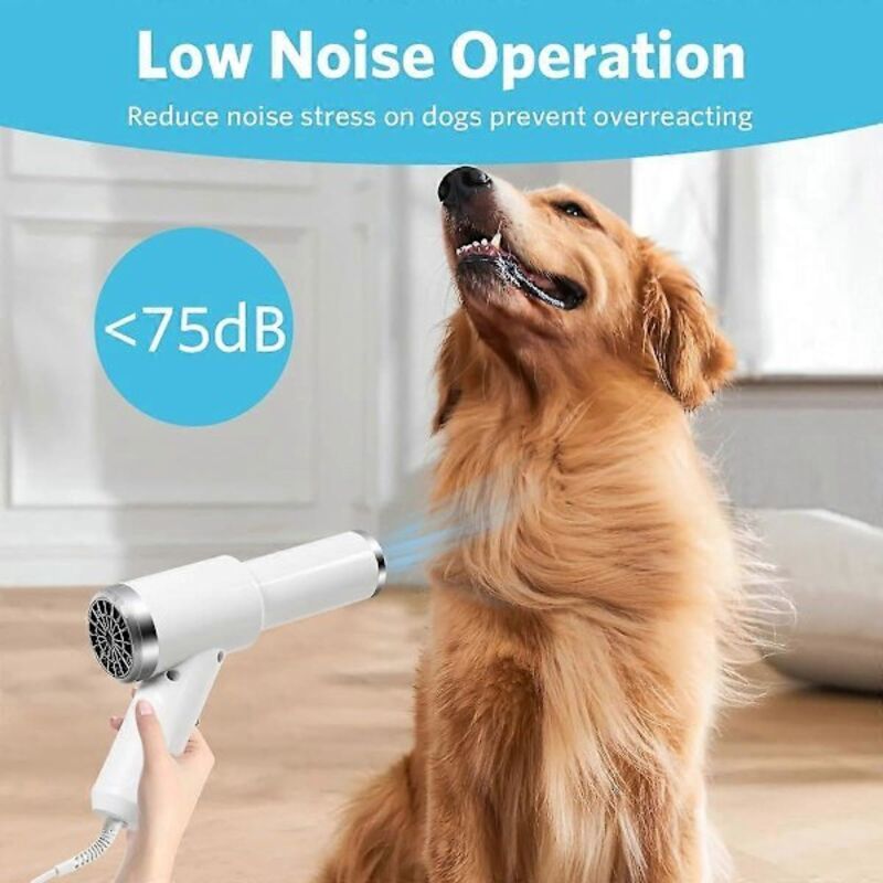 2-in-1 Pet Hair Dryer with Straightening Brush Adjustable Temperature for Small Animals - Image 2
