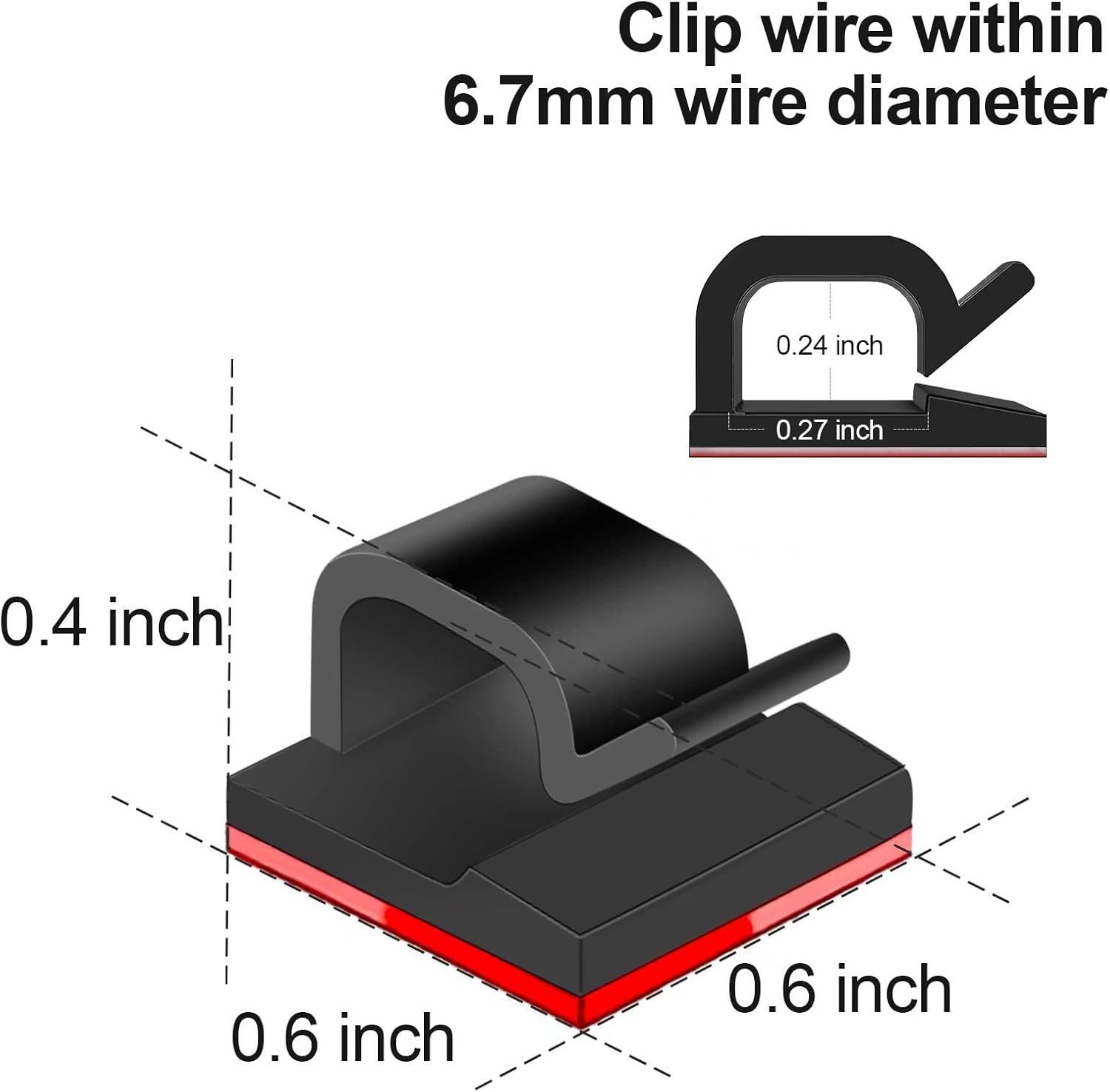 120-Pack Self-Adhesive Cable Clips - Image 2
