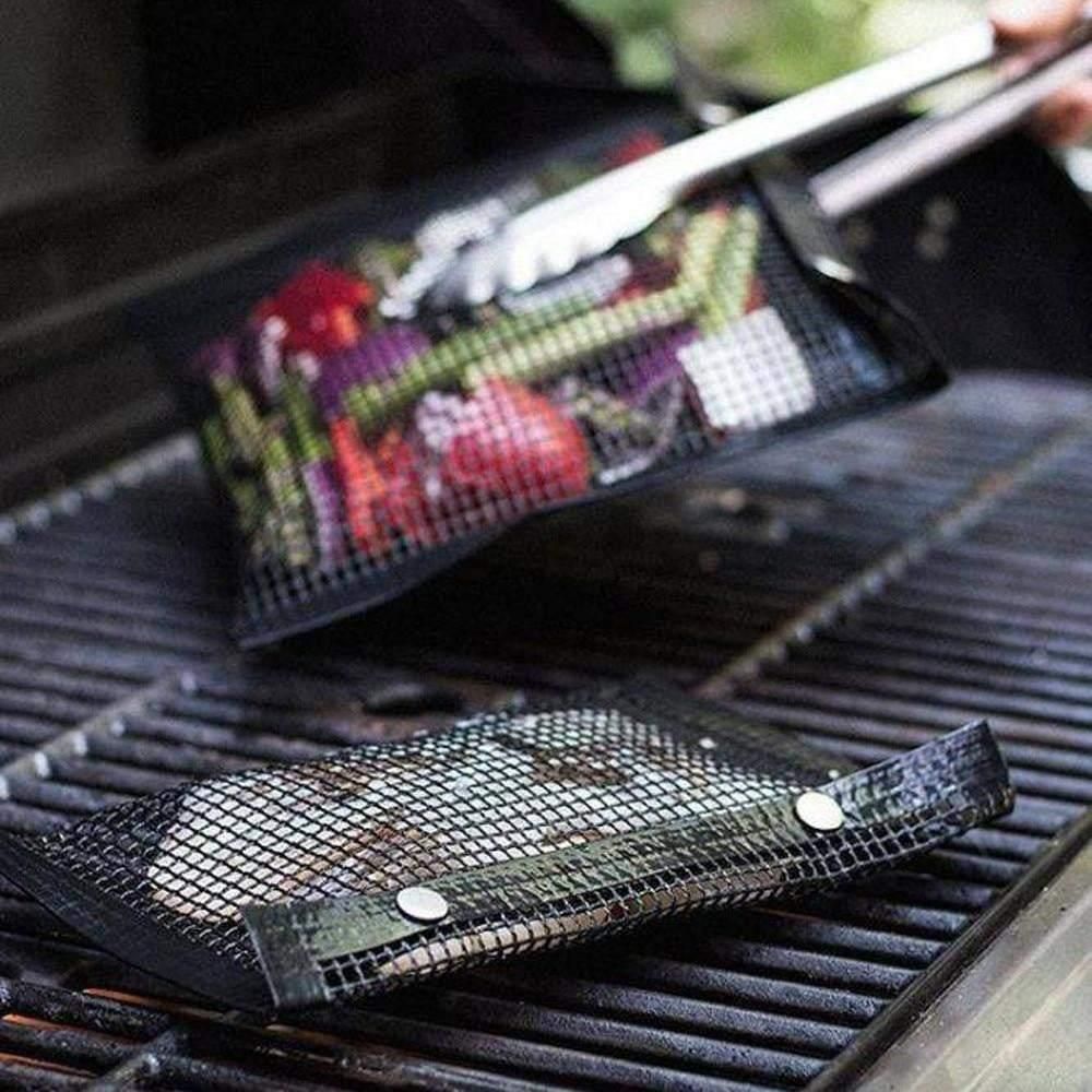 2-Pack Mesh Grill Bags for Grilling Black - Image 3