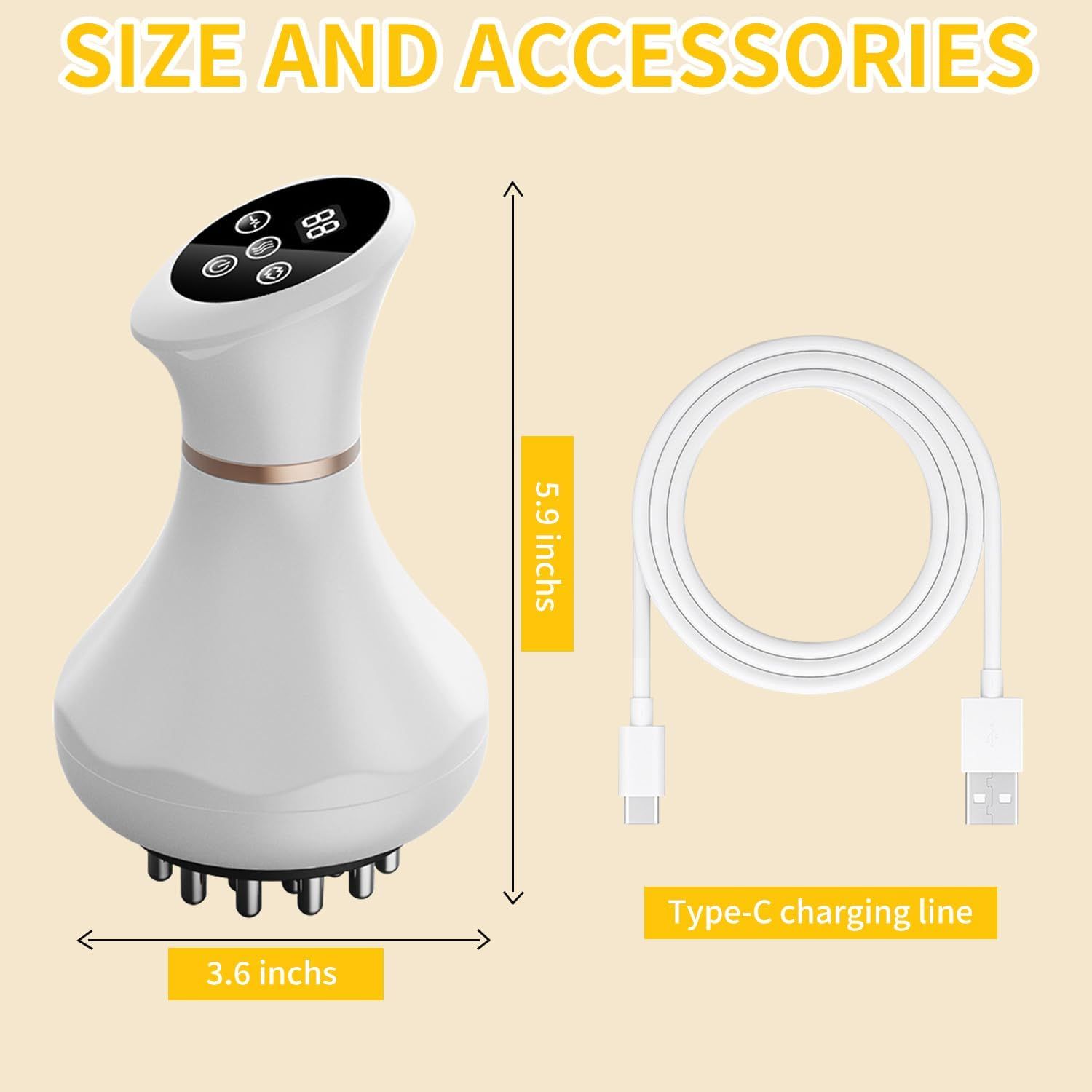Electric Lymphatic Massager for Deep Cellulite and Body Massage with Display - Image 5