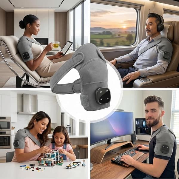 Shoulder Massager with Shiatsu Heat 3 Levels Compression and Vibration for Neck Legs and Shoulders - Image 5