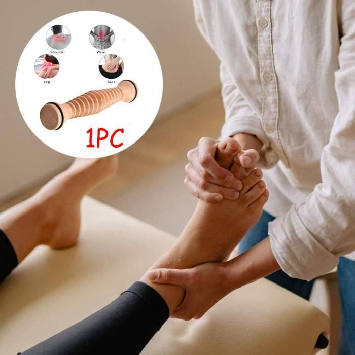 Wooden Foot Massage Roller for Reflexology and Acupressure - Image 3